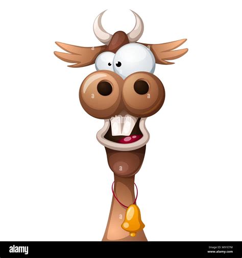 Funny, cute, crazy cartoon characters cow Stock Vector Image & Art - Alamy