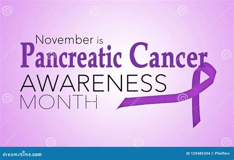 Pancreatic Cancer Awareness Month. Purple Color Ribbon Isolated On ...