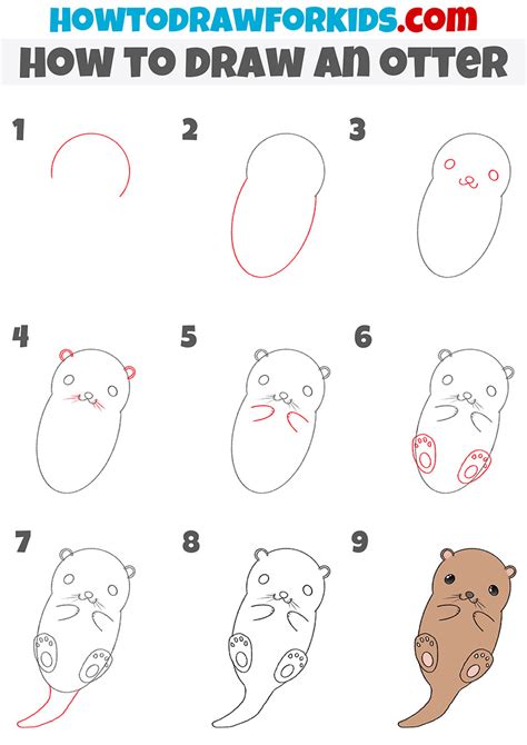 How to Draw an Otter - Easy Drawing Tutorial For Kids