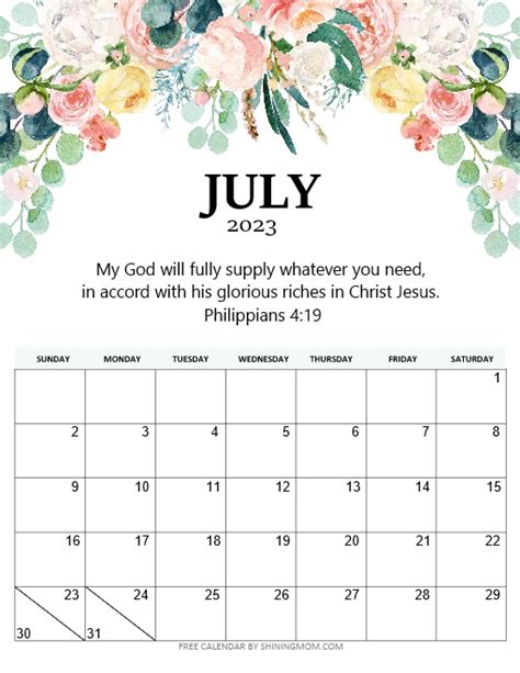 Free 2023 Bible Verse Calendar to Inspire You!