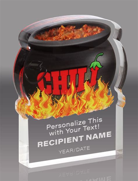 Chili Cook-Off Acrylic Award- 5x6 inch - Trophy Depot