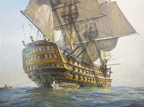 Geoff Hunt Limited Edition Print - H.M.S. Victory - Scrimshaw Gallery