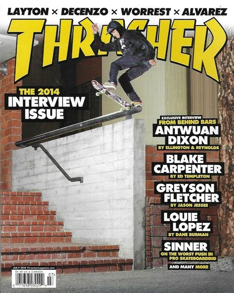 Thrasher Skateboarding Magazine Interview Issue Blake Carpenters ...