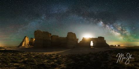 Monument Rocks Milky Way Panorama | Monument Rocks, Kansas | Mickey ...