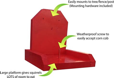 Red Squirrel Feeder Platform – SquirrelSupply.com