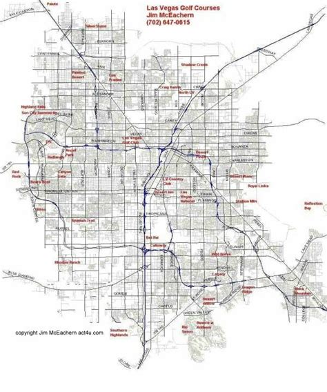 Las Vegas Golf Course Map