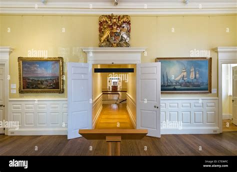 Interior of historic Old State House Museum, Boston, Massachusetts, USA ...