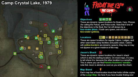 Camp Crystal Lake Map