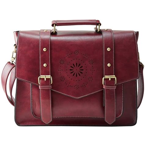 ECOSUSI Messenger Bag for Women Briefcase Messenger Laptop Bag PU ...