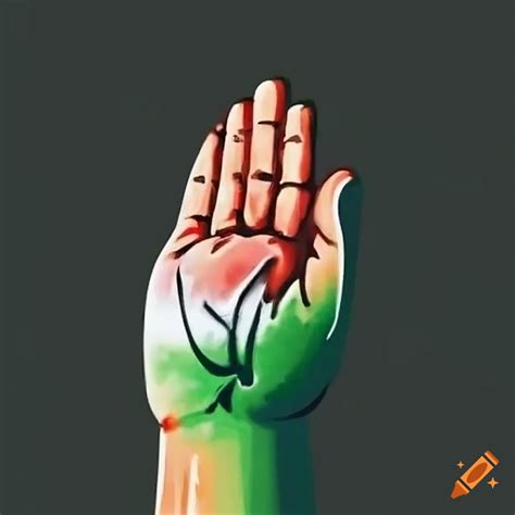 Finger casting vote on trinamool congress symbol on Craiyon