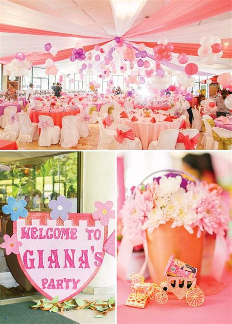 Pink Royal Barbie Princess First Birthday Party // Hostess with the ...