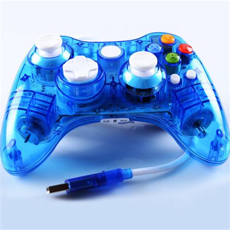 Afterglow LED Blue Wired Controller For Microsoft Xbox 360 USA Free ...