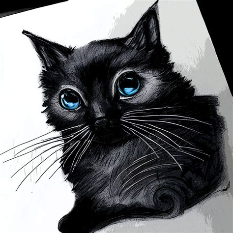 Blue-Eyed Black Cat by DelusionalPuppy on DeviantArt