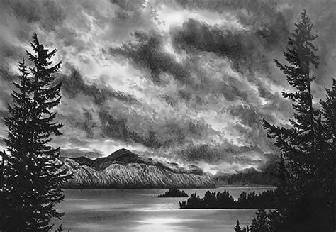 Dark Landscape Drawings Pencil