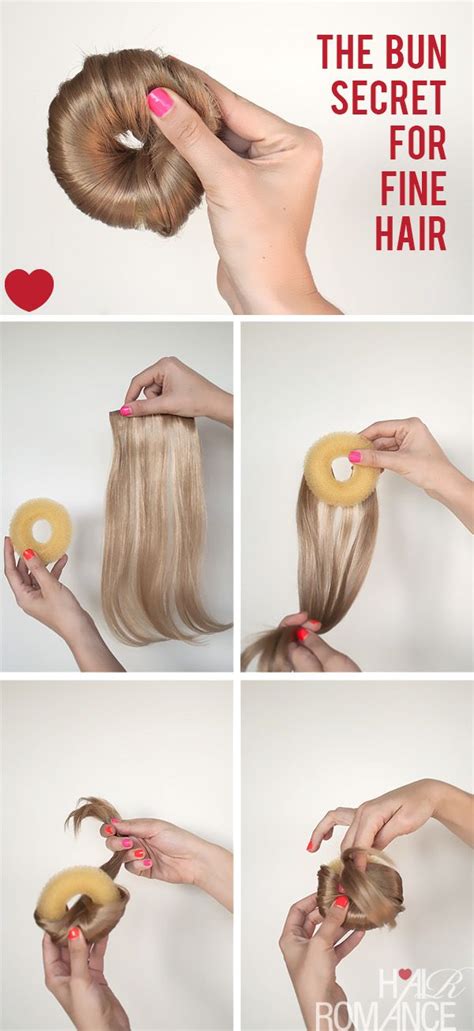 How to make the perfect hair donut for fine hair - Hair Romance | Hair ...