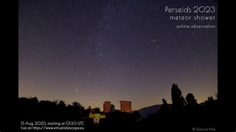 Perseid meteor shower 2023, online observation – 13 Aug. 2022 - YouTube