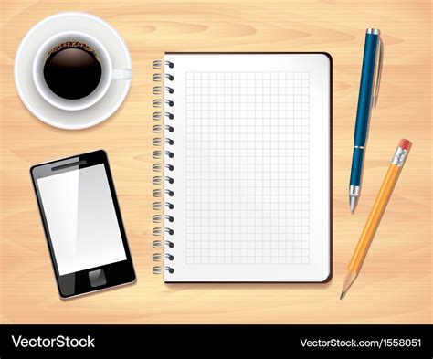 Office desk notes background Royalty Free Vector Image