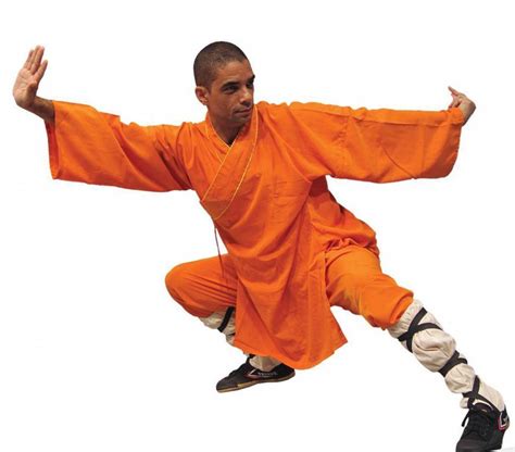 Orange Shaolin Robes Worn By The Shaolin Temple Monks In China ...