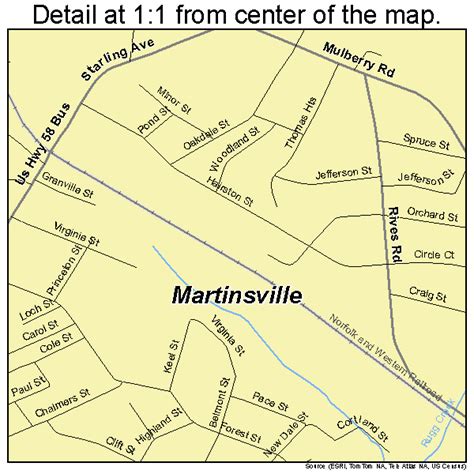 Martinsville Virginia Street Map 5149784