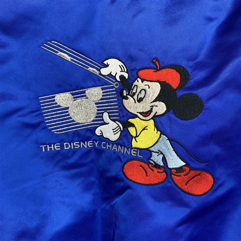 Vintage Disney Channel Satin Jacket 80s Mickey Mouse … - Gem