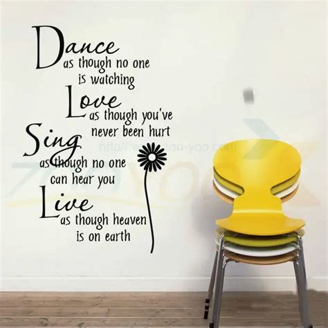 Details About Dance quote wall decal removable art home decor quote ...