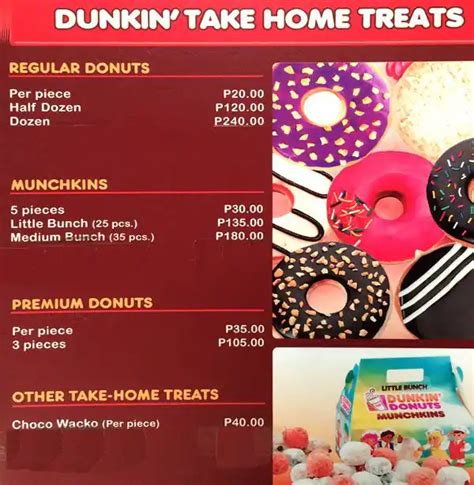 Dunkin Donuts Menu, Menu for Dunkin Donuts, Ibo, Lapu-Lapu City ...