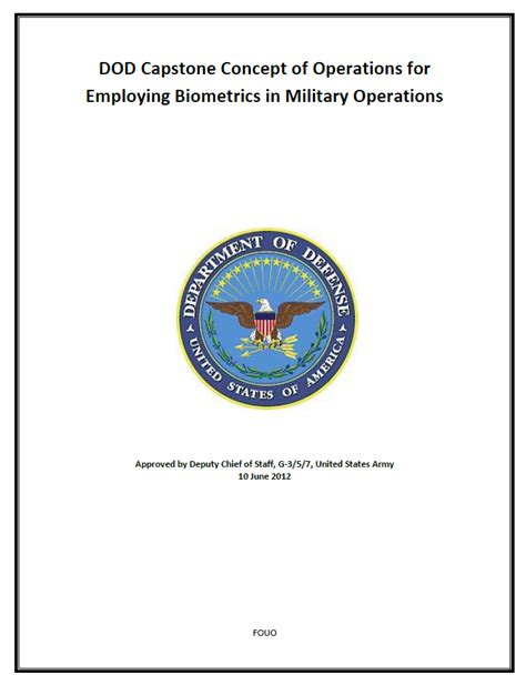 (U//FOUO) DoD Biometrics Capstone Concept of Operations | Public ...