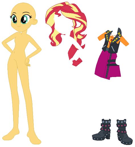 EqG Sunset Shimmer Base 19 by SelenaEde on DeviantArt