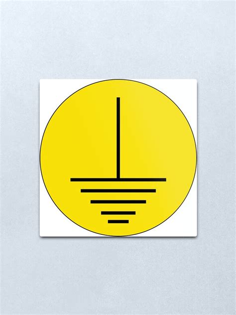 "Electrical Earthing grounding Sign symbols circle shape Stickers for ...