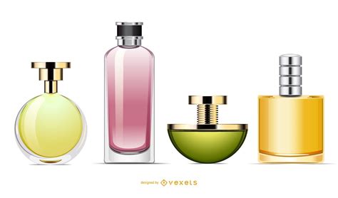 Perfume Bottle Set Vector Download