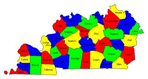 Kentucky County Map Region | County Map Regional City