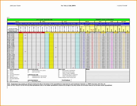 Employee Attendance Record Template Excel