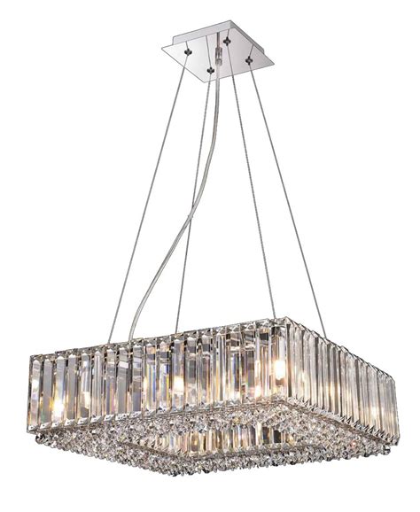 8 Light Square Crystal Pendant – Brodie Lighting Ayr