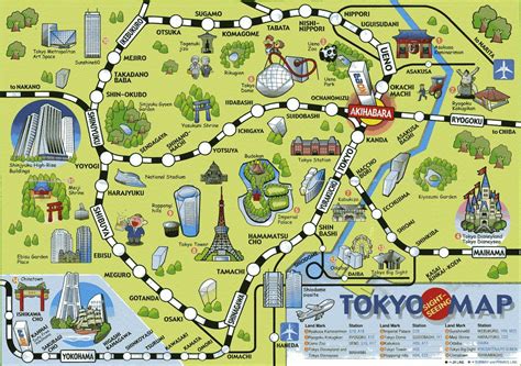 Image result for printable map of tokyo attractions | Tokyo tourist ...