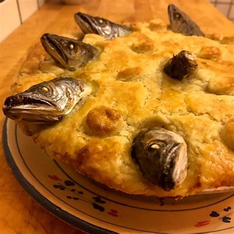 Stargazy pie! A British treat on a chilly night. Local fish in a ...