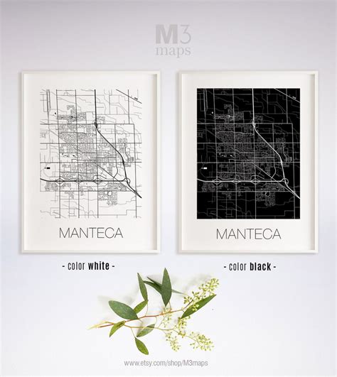 Manteca California Manteca CA Map Manteca Map Manteca - Etsy