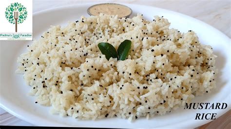 Mustard rice recipe | mustard seeds rice recipe | mustard seed recipe ...