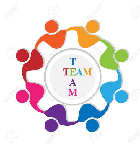 Teamwork people around world with team word logo vector | Team word ...