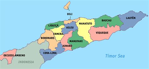 Large administrative map of East Timor | East Timor | Asia | Mapsland ...