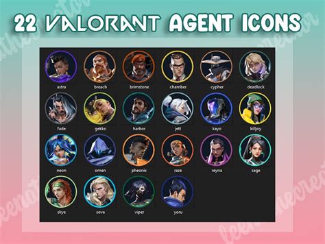 VALORANT Agent Icons PNG for Your Gaming Clips - Etsy