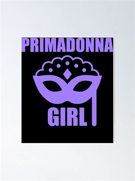 "Prima Donna Girl Opera Singer Mask Sticker" Poster by woodwardwi ...