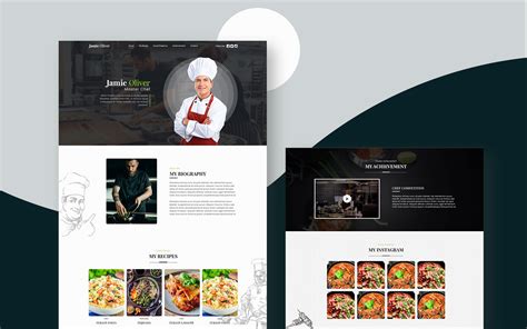 Cooking Portfolio PSD Template #107573 - TemplateMonster