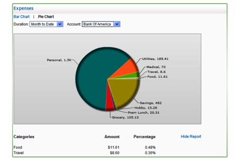 Financial Planning Software makes budget analysis easy with graphs & charts