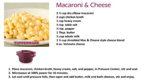 Tupperware Microwave Pressure - Macaroni & Cheese | Tupperware pressure ...