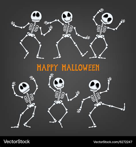 Halloween skeleton Royalty Free Vector Image - VectorStock