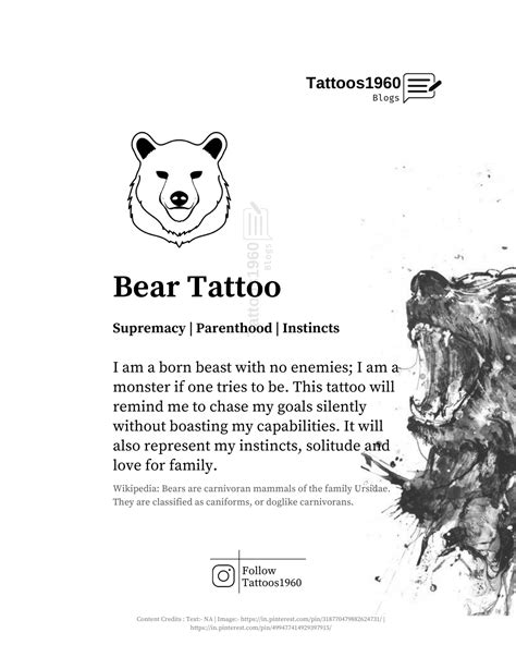 Bear Tattoo Meaning Ideas Symbolism | Bear tattoo, Bear tattoo meaning ...