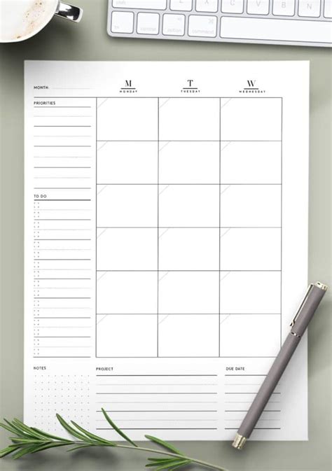 FREE Monthly Planner Printable PDF - World of Printables