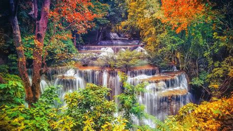 Autumn Waterfall Computer Wallpapers, Desktop Backgrounds ... Scene ...