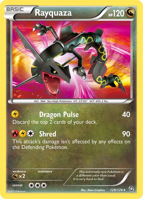 Pokemon Rayquaza Shiny Card