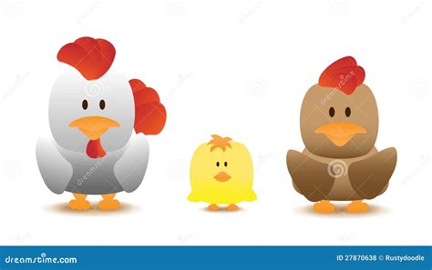 Chicken Family Vector Cartoon Royalty Free Stock Photos - Image: 27870638